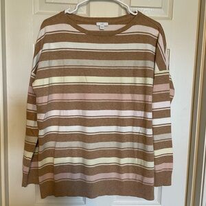 Striped Brown and Cream Sweater